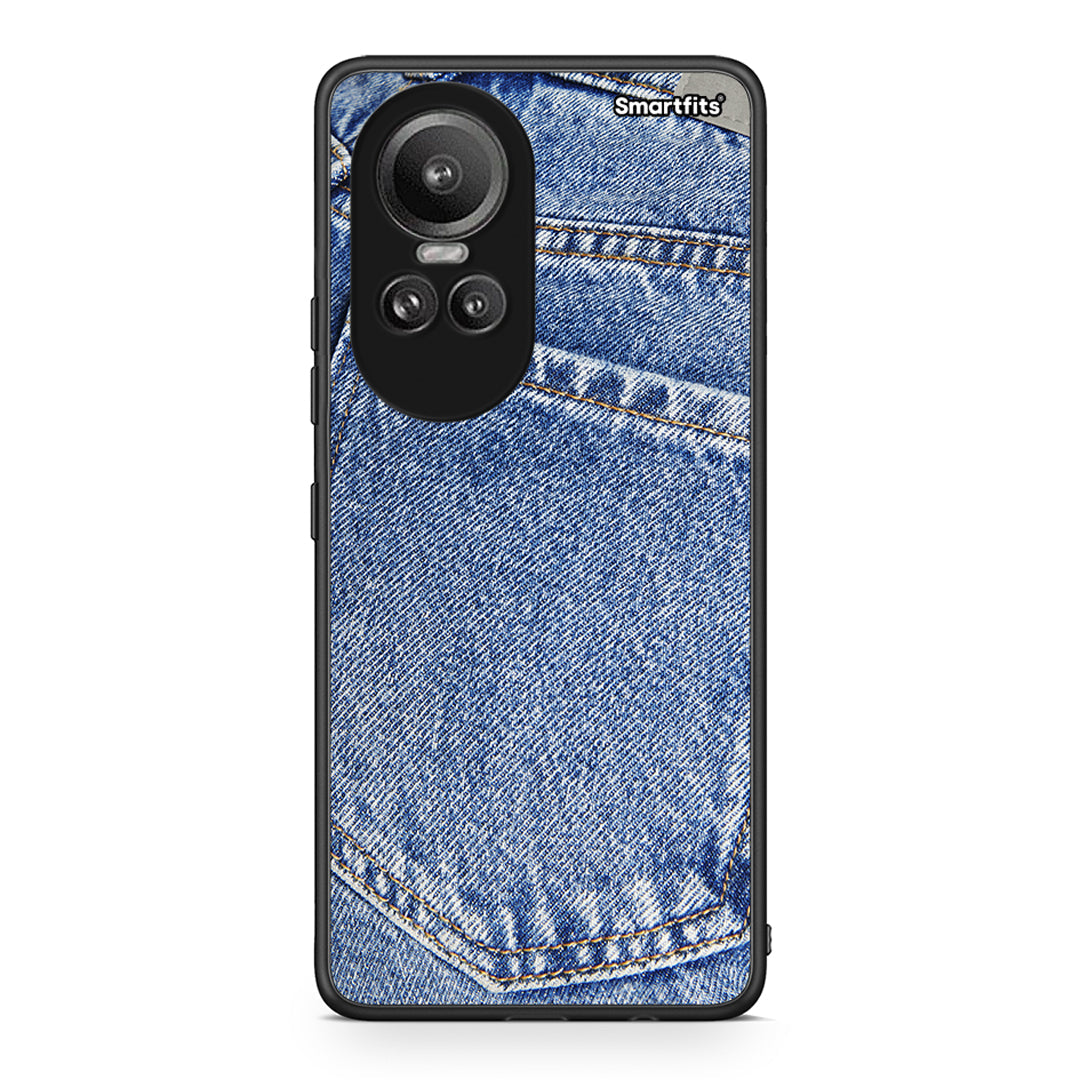 Oppo Reno10 Pro Jeans Pocket θήκη από τη Smartfits με σχέδιο στο πίσω μέρος και μαύρο περίβλημα | Smartphone case with colorful back and black bezels by Smartfits