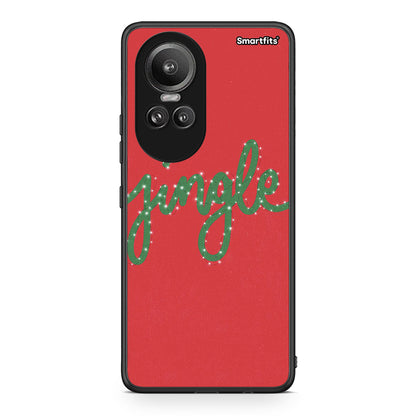 Oppo Reno10 Pro Jingle Xmas θήκη από τη Smartfits με σχέδιο στο πίσω μέρος και μαύρο περίβλημα | Smartphone case with colorful back and black bezels by Smartfits