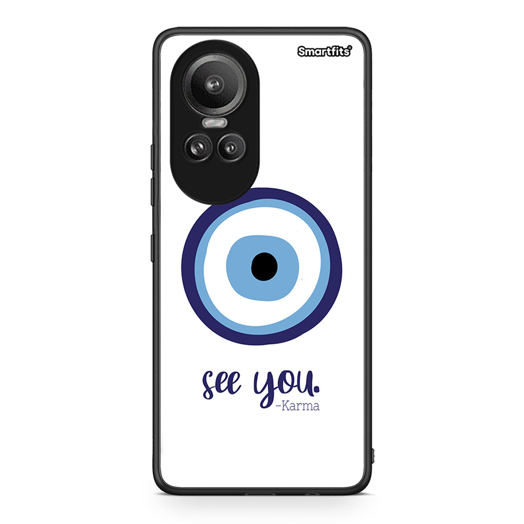 Oppo Reno10 Pro Karma Says θήκη από τη Smartfits με σχέδιο στο πίσω μέρος και μαύρο περίβλημα | Smartphone case with colorful back and black bezels by Smartfits