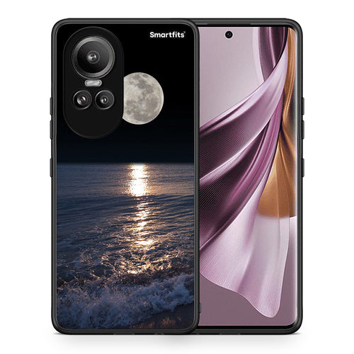 Θήκη Oppo Reno10 Pro Moon Landscape από τη Smartfits με σχέδιο στο πίσω μέρος και μαύρο περίβλημα | Oppo Reno10 Pro Moon Landscape case with colorful back and black bezels