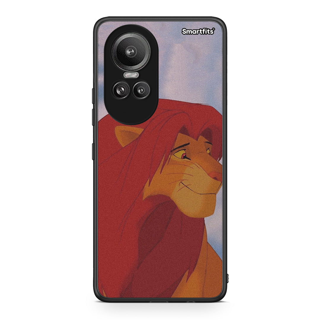 Oppo Reno10 Pro Lion Love 1 Θήκη Αγίου Βαλεντίνου από τη Smartfits με σχέδιο στο πίσω μέρος και μαύρο περίβλημα | Smartphone case with colorful back and black bezels by Smartfits