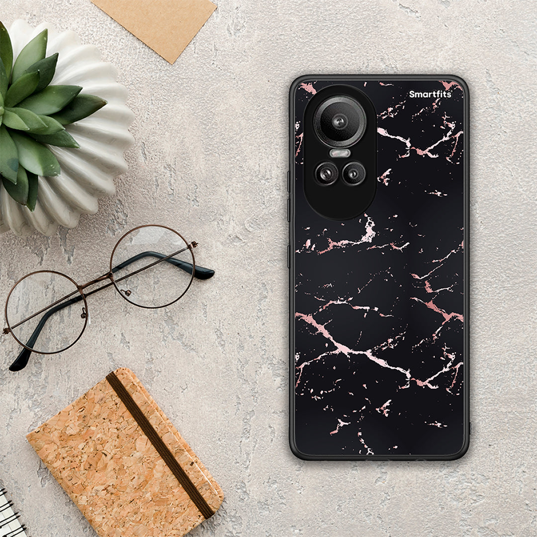 Marble Black Rosegold - Oppo Reno10 Pro θήκη