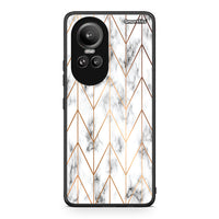 Thumbnail for 44 - Oppo Reno10 Pro Gold Geometric Marble case, cover, bumper