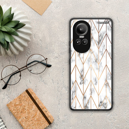 Marble Gold Geometric - Oppo Reno10 Pro θήκη