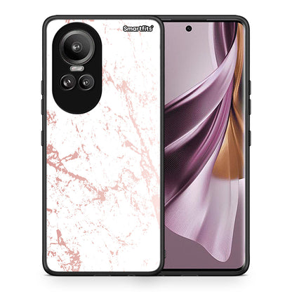 Θήκη Oppo Reno10 Pro Pink Splash Marble από τη Smartfits με σχέδιο στο πίσω μέρος και μαύρο περίβλημα | Oppo Reno10 Pro Pink Splash Marble case with colorful back and black bezels