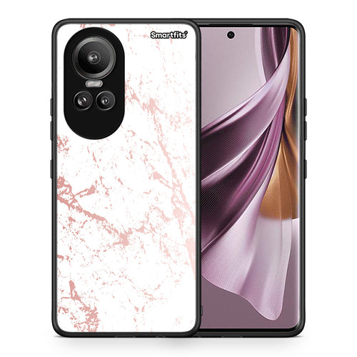 Θήκη Oppo Reno10 Pro Pink Splash Marble από τη Smartfits με σχέδιο στο πίσω μέρος και μαύρο περίβλημα | Oppo Reno10 Pro Pink Splash Marble case with colorful back and black bezels