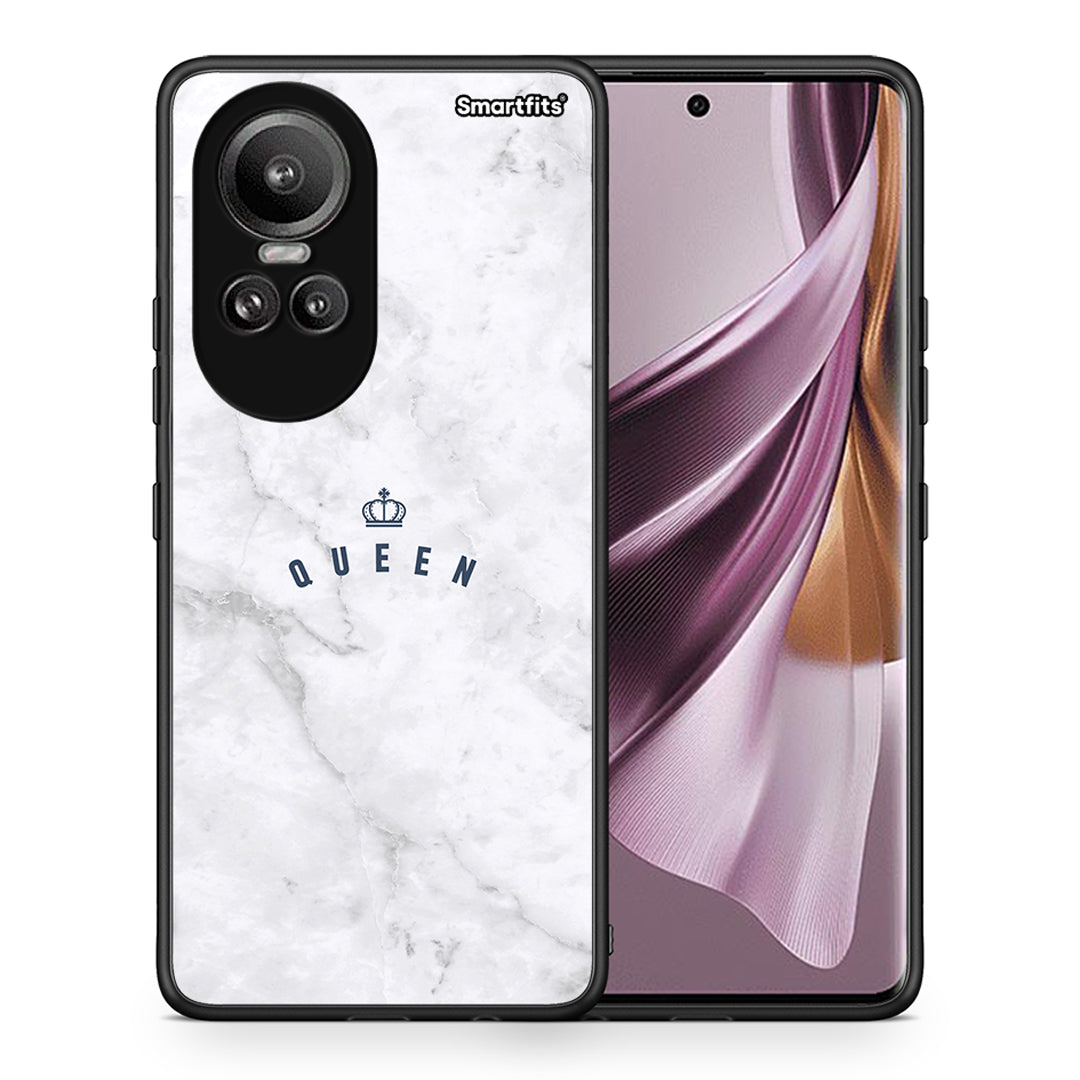 Θήκη Oppo Reno10 Pro Queen Marble από τη Smartfits με σχέδιο στο πίσω μέρος και μαύρο περίβλημα | Oppo Reno10 Pro Queen Marble case with colorful back and black bezels