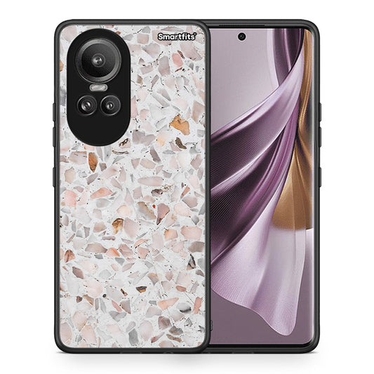 Θήκη Oppo Reno10 Pro Marble Terrazzo από τη Smartfits με σχέδιο στο πίσω μέρος και μαύρο περίβλημα | Oppo Reno10 Pro Marble Terrazzo case with colorful back and black bezels