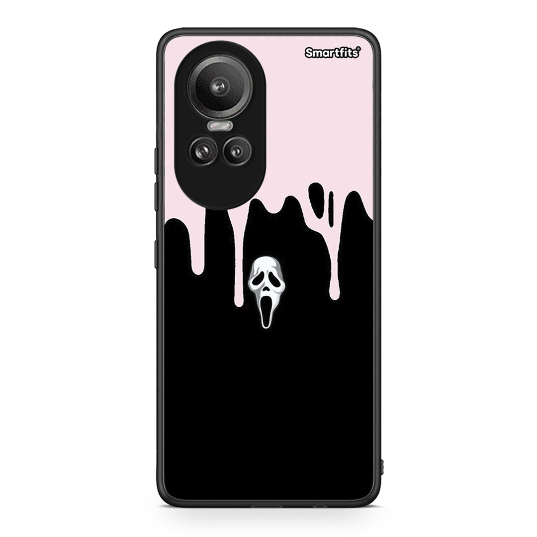 Oppo Reno10 Pro Melting Halloween Mask Θήκη από τη Smartfits με σχέδιο στο πίσω μέρος και μαύρο περίβλημα | Smartphone case with colorful back and black bezels by Smartfits