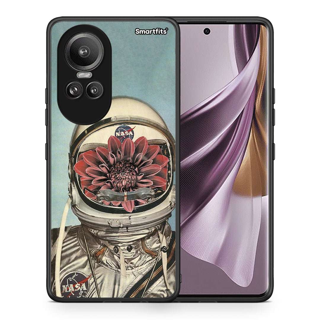 Θήκη Oppo Reno10 Pro Nasa Bloom από τη Smartfits με σχέδιο στο πίσω μέρος και μαύρο περίβλημα | Oppo Reno10 Pro Nasa Bloom case with colorful back and black bezels