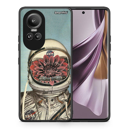 Θήκη Oppo Reno10 Pro Nasa Bloom από τη Smartfits με σχέδιο στο πίσω μέρος και μαύρο περίβλημα | Oppo Reno10 Pro Nasa Bloom case with colorful back and black bezels