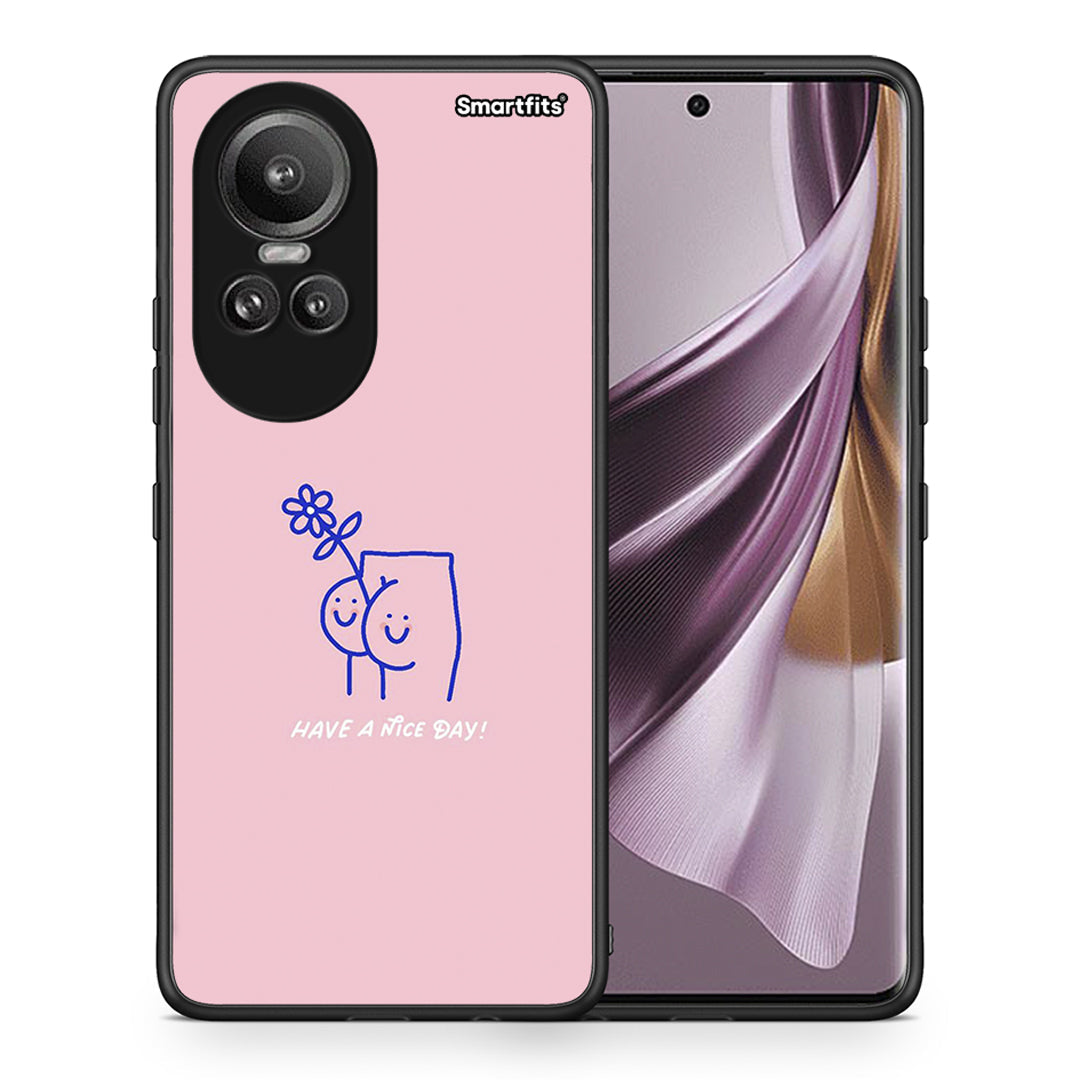 Θήκη Oppo Reno10 Pro Nice Day από τη Smartfits με σχέδιο στο πίσω μέρος και μαύρο περίβλημα | Oppo Reno10 Pro Nice Day case with colorful back and black bezels