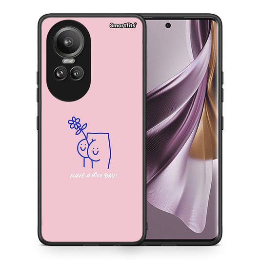 Θήκη Oppo Reno10 Pro Nice Day από τη Smartfits με σχέδιο στο πίσω μέρος και μαύρο περίβλημα | Oppo Reno10 Pro Nice Day case with colorful back and black bezels
