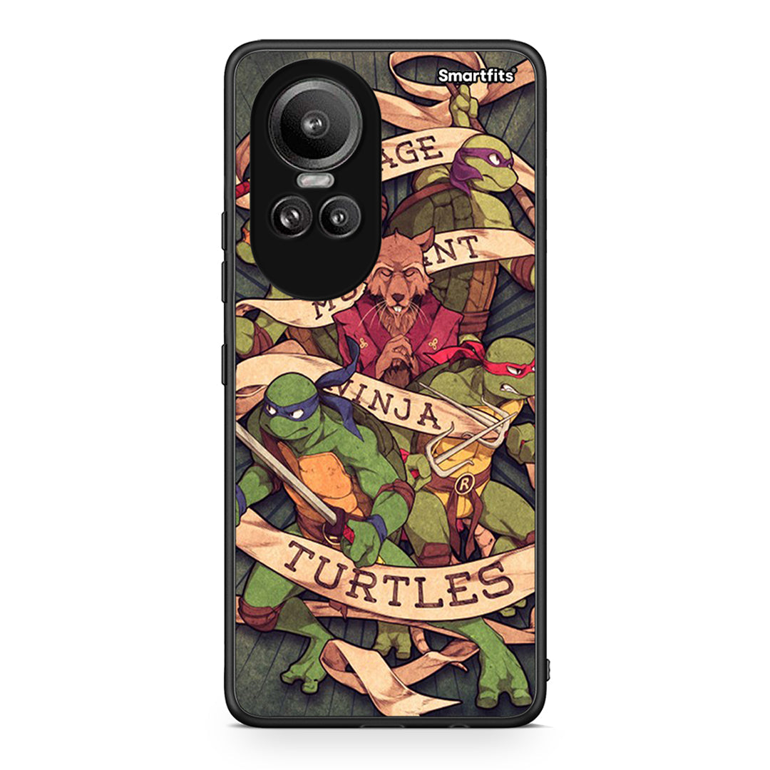 Oppo Reno10 Pro Ninja Turtles θήκη από τη Smartfits με σχέδιο στο πίσω μέρος και μαύρο περίβλημα | Smartphone case with colorful back and black bezels by Smartfits