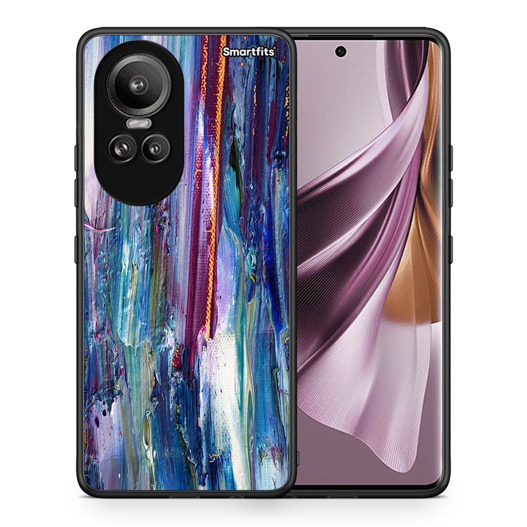 Θήκη Oppo Reno10 Pro Winter Paint από τη Smartfits με σχέδιο στο πίσω μέρος και μαύρο περίβλημα | Oppo Reno10 Pro Winter Paint case with colorful back and black bezels