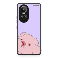 Thumbnail for Oppo Reno10 Pro Pig Love 2 Θήκη Αγίου Βαλεντίνου από τη Smartfits με σχέδιο στο πίσω μέρος και μαύρο περίβλημα | Smartphone case with colorful back and black bezels by Smartfits