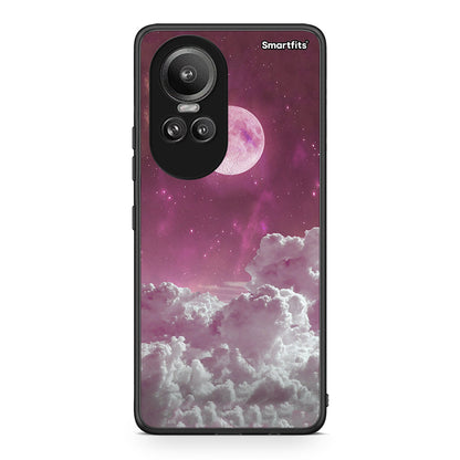 Oppo Reno10 Pro Pink Moon Θήκη από τη Smartfits με σχέδιο στο πίσω μέρος και μαύρο περίβλημα | Smartphone case with colorful back and black bezels by Smartfits