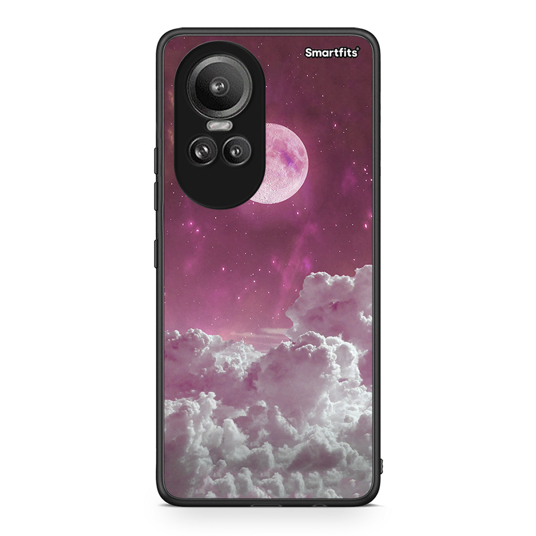 Oppo Reno10 Pro Pink Moon Θήκη από τη Smartfits με σχέδιο στο πίσω μέρος και μαύρο περίβλημα | Smartphone case with colorful back and black bezels by Smartfits