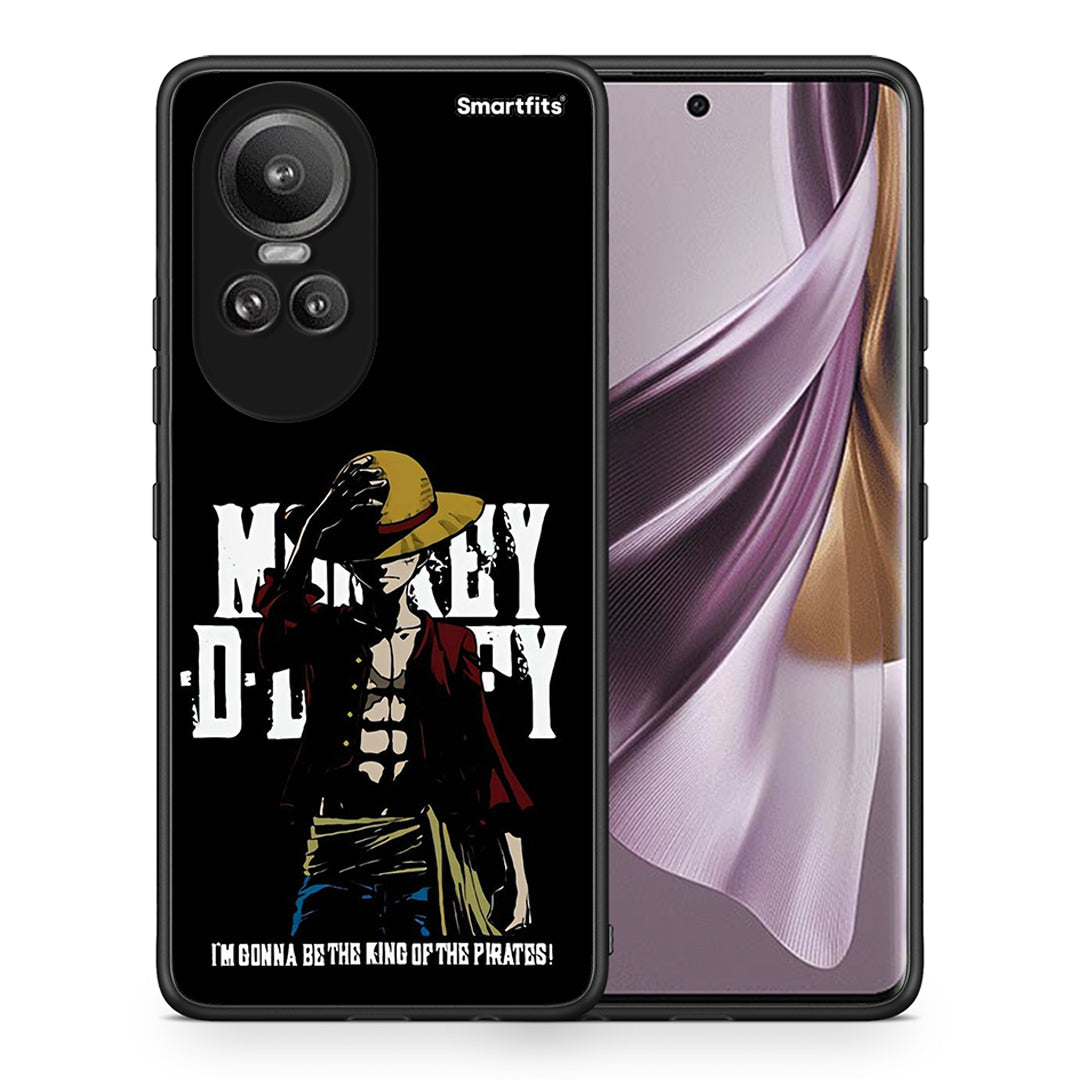 Θήκη Oppo Reno10 Pro Pirate King από τη Smartfits με σχέδιο στο πίσω μέρος και μαύρο περίβλημα | Oppo Reno10 Pro Pirate King case with colorful back and black bezels