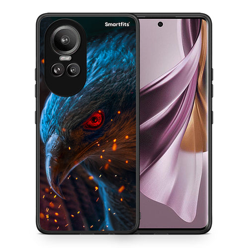 Θήκη Oppo Reno10 Pro Eagle PopArt από τη Smartfits με σχέδιο στο πίσω μέρος και μαύρο περίβλημα | Oppo Reno10 Pro Eagle PopArt case with colorful back and black bezels