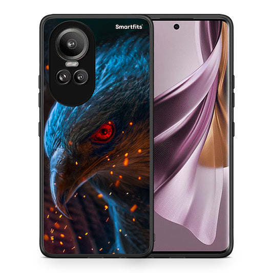 Θήκη Oppo Reno10 Pro Eagle PopArt από τη Smartfits με σχέδιο στο πίσω μέρος και μαύρο περίβλημα | Oppo Reno10 Pro Eagle PopArt case with colorful back and black bezels