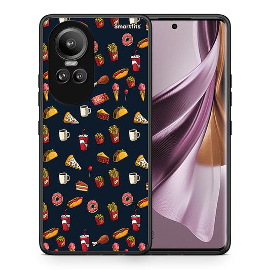 Θήκη Oppo Reno10 Pro Hungry Random από τη Smartfits με σχέδιο στο πίσω μέρος και μαύρο περίβλημα | Oppo Reno10 Pro Hungry Random case with colorful back and black bezels
