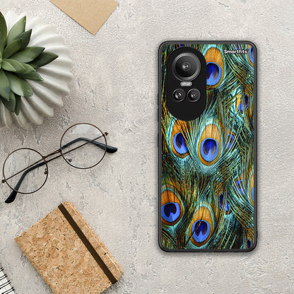 Real Peacock Feathers - Oppo Reno10 Pro θήκη