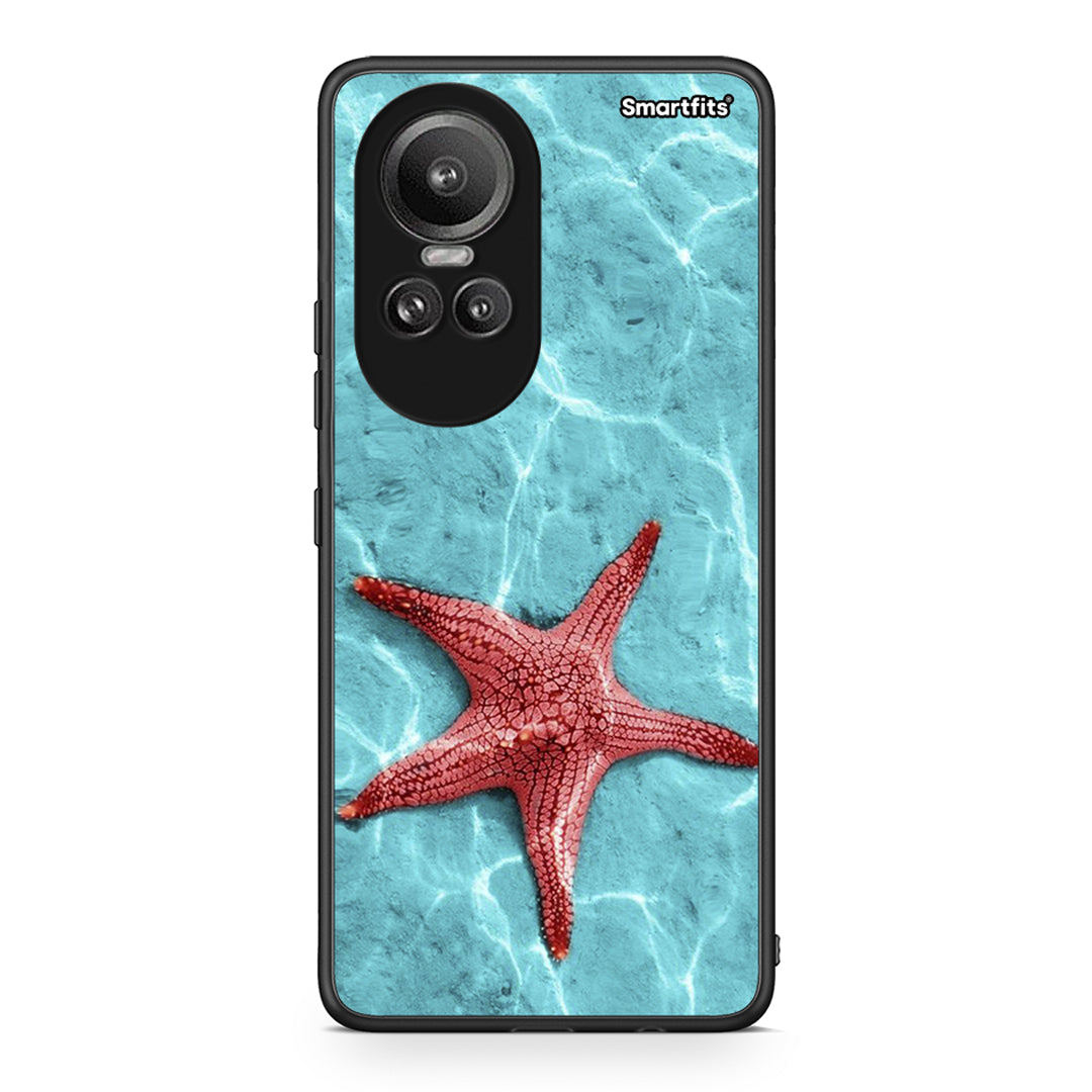 Oppo Reno10 Pro Red Starfish Θήκη από τη Smartfits με σχέδιο στο πίσω μέρος και μαύρο περίβλημα | Smartphone case with colorful back and black bezels by Smartfits