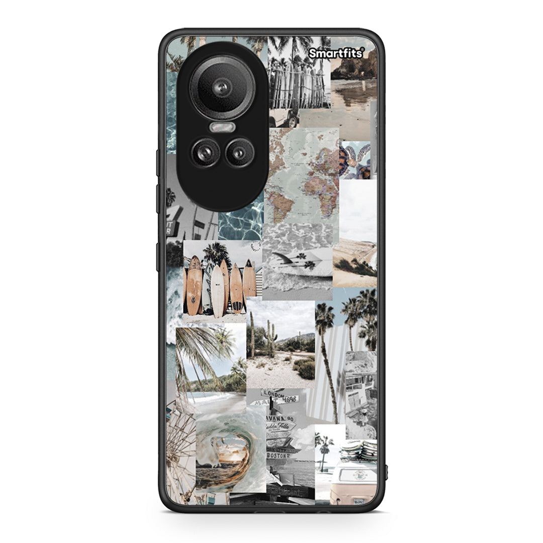 Oppo Reno10 Pro Retro Beach Life Θήκη από τη Smartfits με σχέδιο στο πίσω μέρος και μαύρο περίβλημα | Smartphone case with colorful back and black bezels by Smartfits