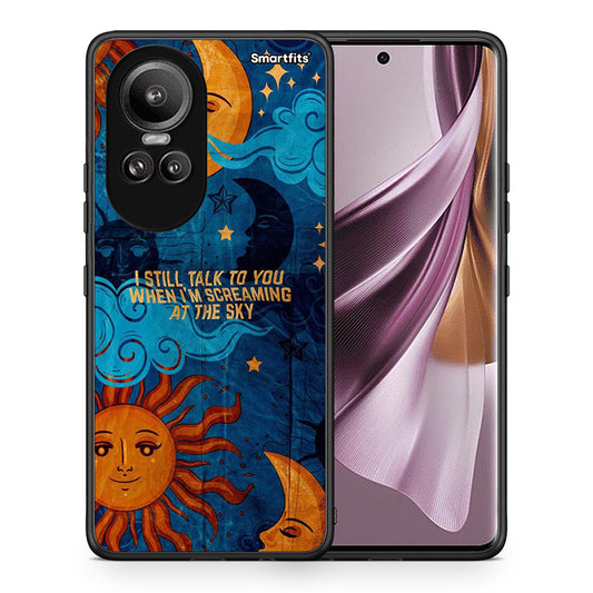 Θήκη Oppo Reno10 Pro Screaming Sky από τη Smartfits με σχέδιο στο πίσω μέρος και μαύρο περίβλημα | Oppo Reno10 Pro Screaming Sky case with colorful back and black bezels