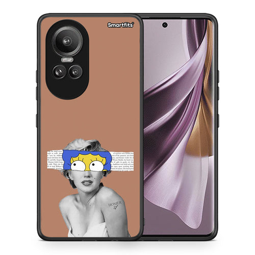 Θήκη Oppo Reno10 Pro Sim Merilyn από τη Smartfits με σχέδιο στο πίσω μέρος και μαύρο περίβλημα | Oppo Reno10 Pro Sim Merilyn case with colorful back and black bezels