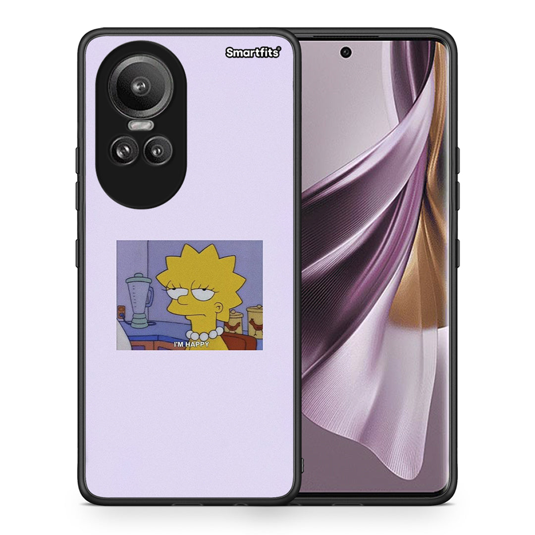 Θήκη Oppo Reno10 Pro So Happy από τη Smartfits με σχέδιο στο πίσω μέρος και μαύρο περίβλημα | Oppo Reno10 Pro So Happy case with colorful back and black bezels