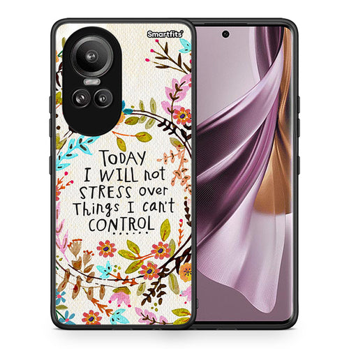 Θήκη Oppo Reno10 Pro Stress Over από τη Smartfits με σχέδιο στο πίσω μέρος και μαύρο περίβλημα | Oppo Reno10 Pro Stress Over case with colorful back and black bezels