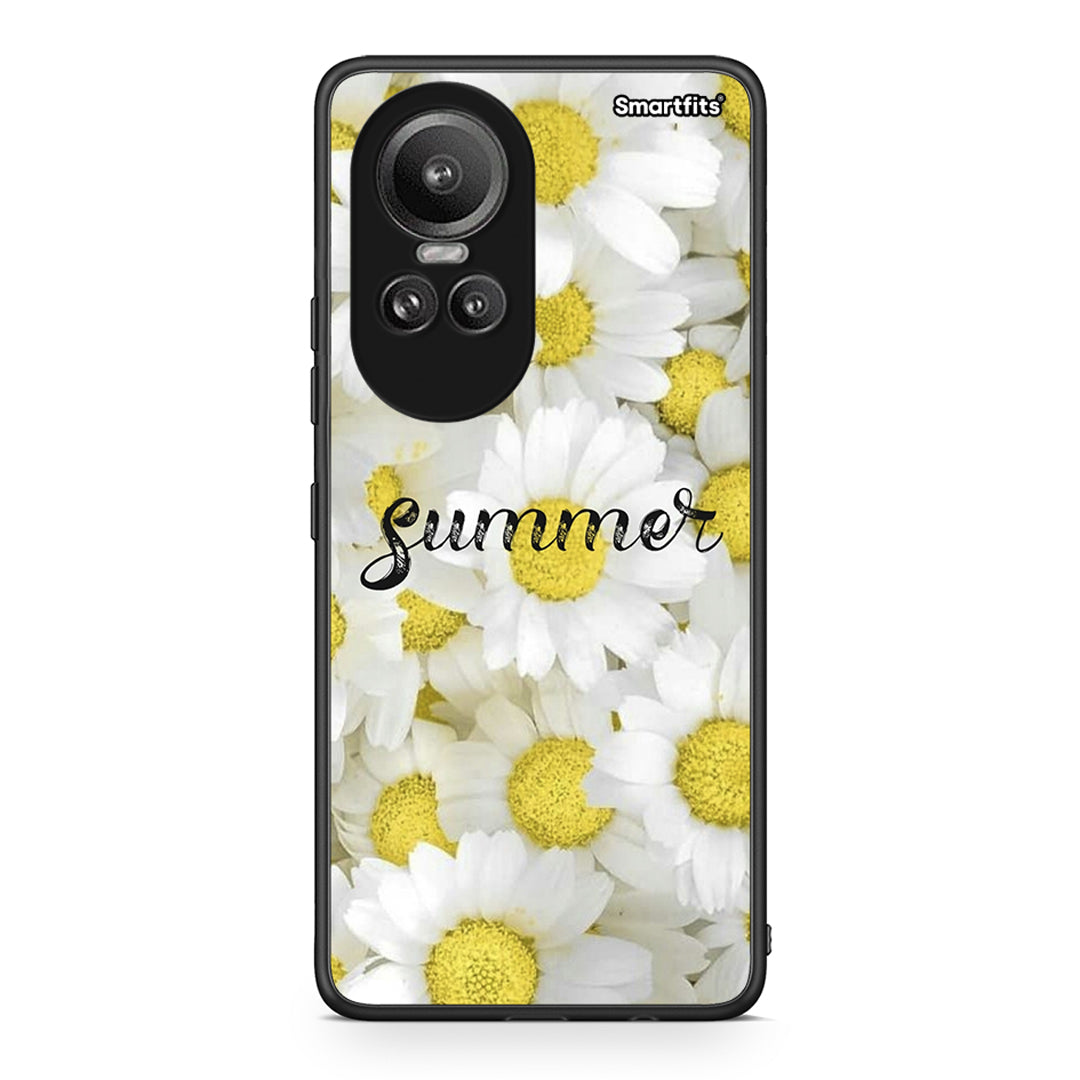 Oppo Reno10 Pro Summer Daisies Θήκη από τη Smartfits με σχέδιο στο πίσω μέρος και μαύρο περίβλημα | Smartphone case with colorful back and black bezels by Smartfits