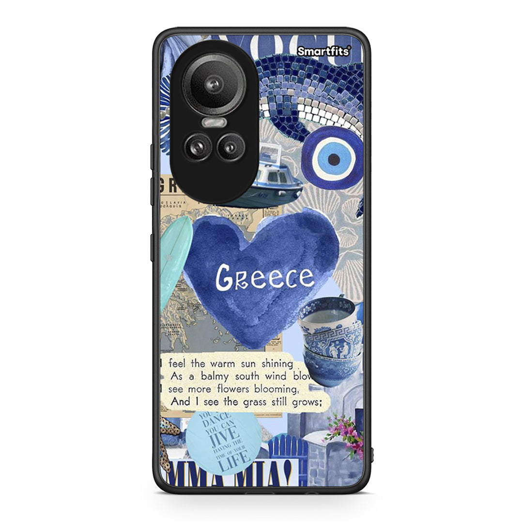 Oppo Reno10 Pro Summer In Greece Θήκη από τη Smartfits με σχέδιο στο πίσω μέρος και μαύρο περίβλημα | Smartphone case with colorful back and black bezels by Smartfits