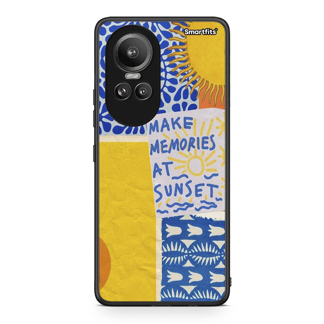 Oppo Reno10 Pro Sunset Memories Θήκη από τη Smartfits με σχέδιο στο πίσω μέρος και μαύρο περίβλημα | Smartphone case with colorful back and black bezels by Smartfits