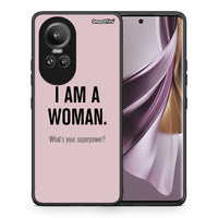 Thumbnail for Θήκη Oppo Reno10 Pro Superpower Woman από τη Smartfits με σχέδιο στο πίσω μέρος και μαύρο περίβλημα | Oppo Reno10 Pro Superpower Woman case with colorful back and black bezels