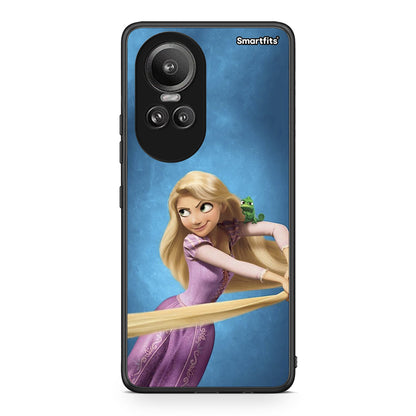 Oppo Reno10 Pro Tangled 2 Θήκη Αγίου Βαλεντίνου από τη Smartfits με σχέδιο στο πίσω μέρος και μαύρο περίβλημα | Smartphone case with colorful back and black bezels by Smartfits