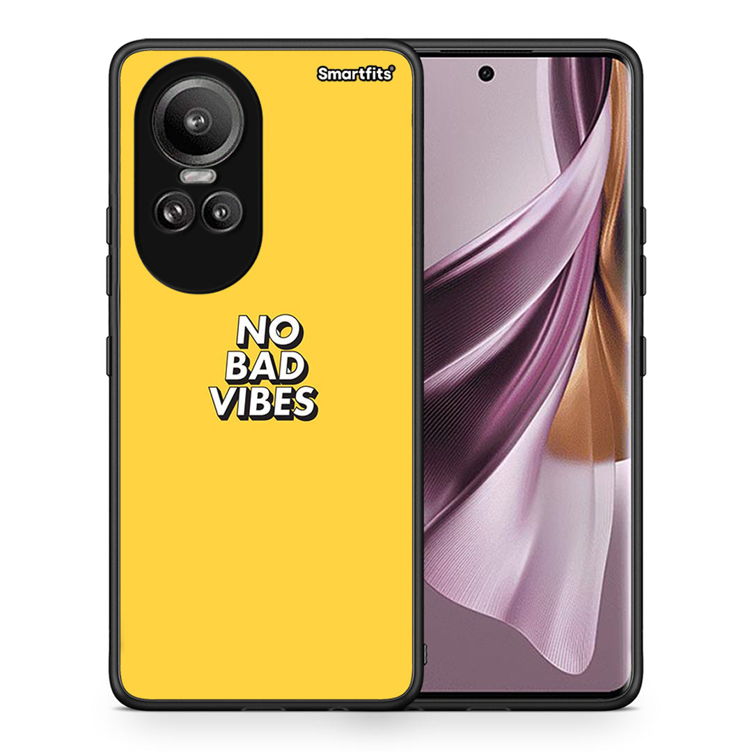 Θήκη Oppo Reno10 Pro Vibes Text από τη Smartfits με σχέδιο στο πίσω μέρος και μαύρο περίβλημα | Oppo Reno10 Pro Vibes Text case with colorful back and black bezels