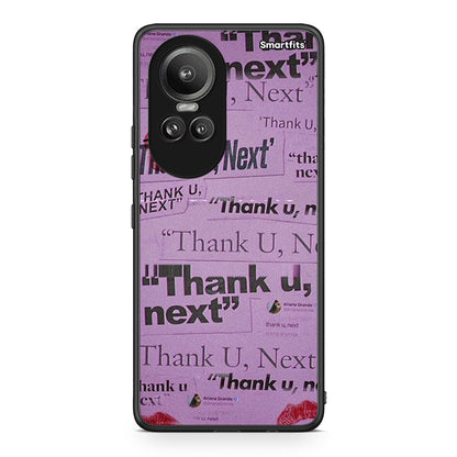 Oppo Reno10 Pro Thank You Next Θήκη Αγίου Βαλεντίνου από τη Smartfits με σχέδιο στο πίσω μέρος και μαύρο περίβλημα | Smartphone case with colorful back and black bezels by Smartfits