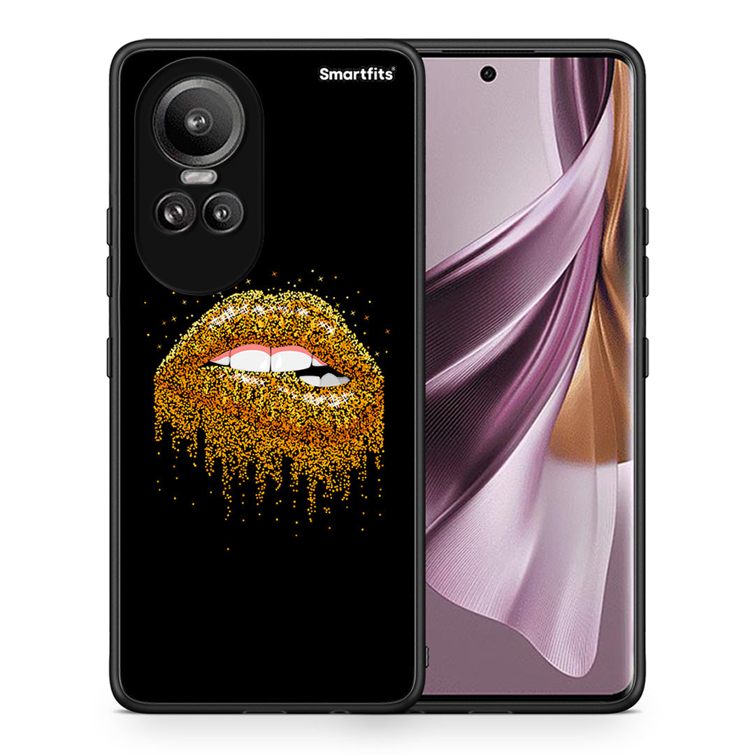 Θήκη Oppo Reno10 Pro Golden Valentine από τη Smartfits με σχέδιο στο πίσω μέρος και μαύρο περίβλημα | Oppo Reno10 Pro Golden Valentine case with colorful back and black bezels
