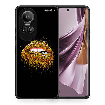 Θήκη Oppo Reno10 Pro Golden Valentine από τη Smartfits με σχέδιο στο πίσω μέρος και μαύρο περίβλημα | Oppo Reno10 Pro Golden Valentine case with colorful back and black bezels