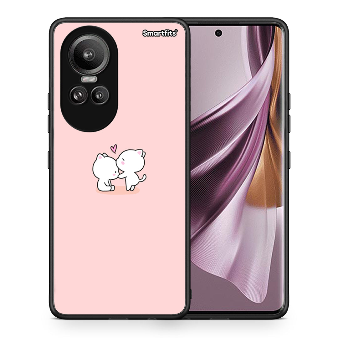 Θήκη Oppo Reno10 Pro Love Valentine από τη Smartfits με σχέδιο στο πίσω μέρος και μαύρο περίβλημα | Oppo Reno10 Pro Love Valentine case with colorful back and black bezels
