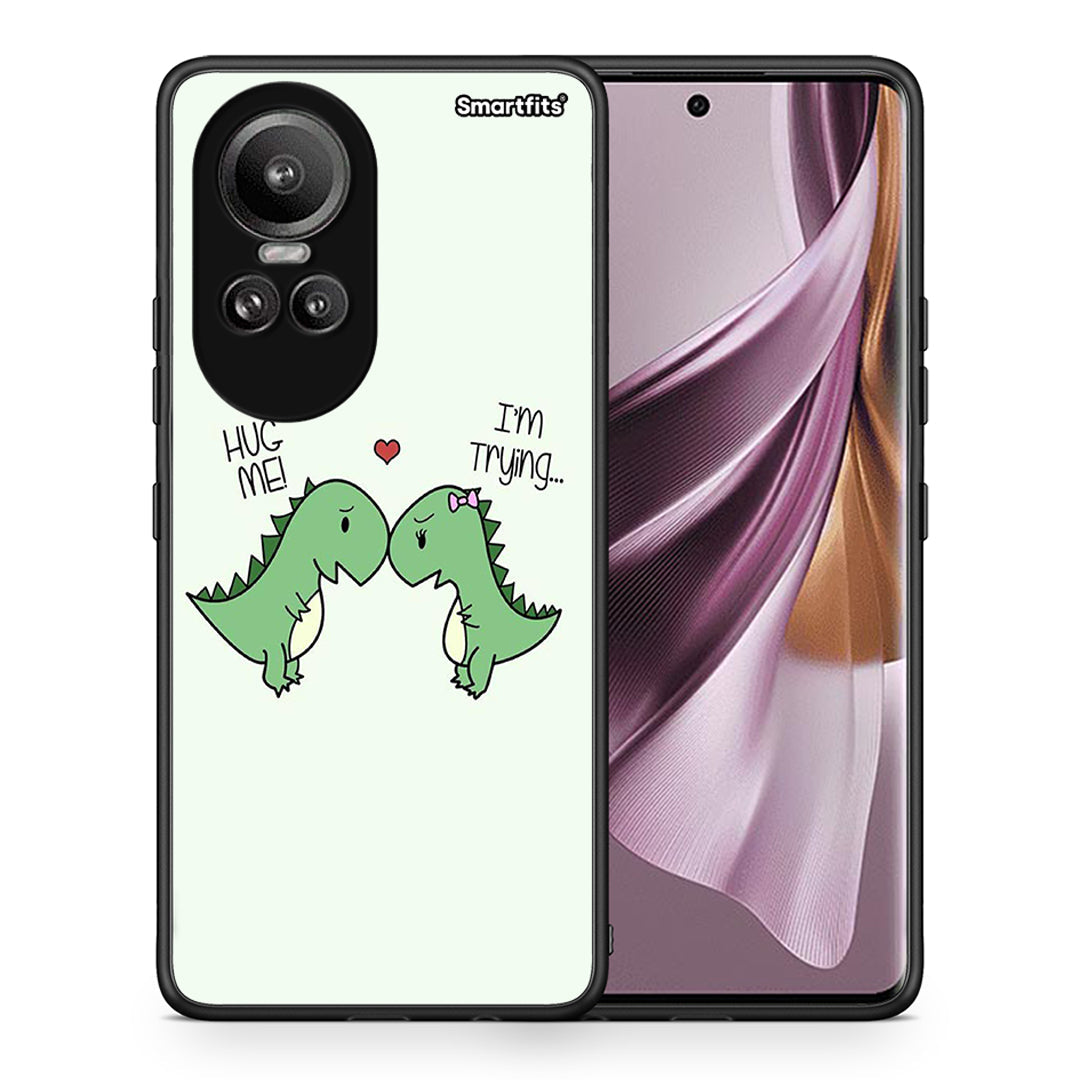 Θήκη Oppo Reno10 Pro Rex Valentine από τη Smartfits με σχέδιο στο πίσω μέρος και μαύρο περίβλημα | Oppo Reno10 Pro Rex Valentine case with colorful back and black bezels