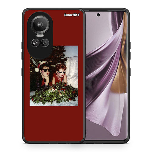 Θήκη Oppo Reno10 Pro Waiting For Xmas από τη Smartfits με σχέδιο στο πίσω μέρος και μαύρο περίβλημα | Oppo Reno10 Pro Waiting For Xmas case with colorful back and black bezels