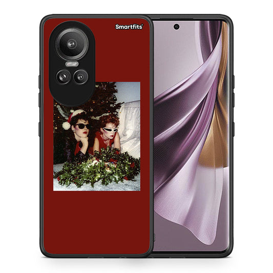 Θήκη Oppo Reno10 Pro Waiting For Xmas από τη Smartfits με σχέδιο στο πίσω μέρος και μαύρο περίβλημα | Oppo Reno10 Pro Waiting For Xmas case with colorful back and black bezels