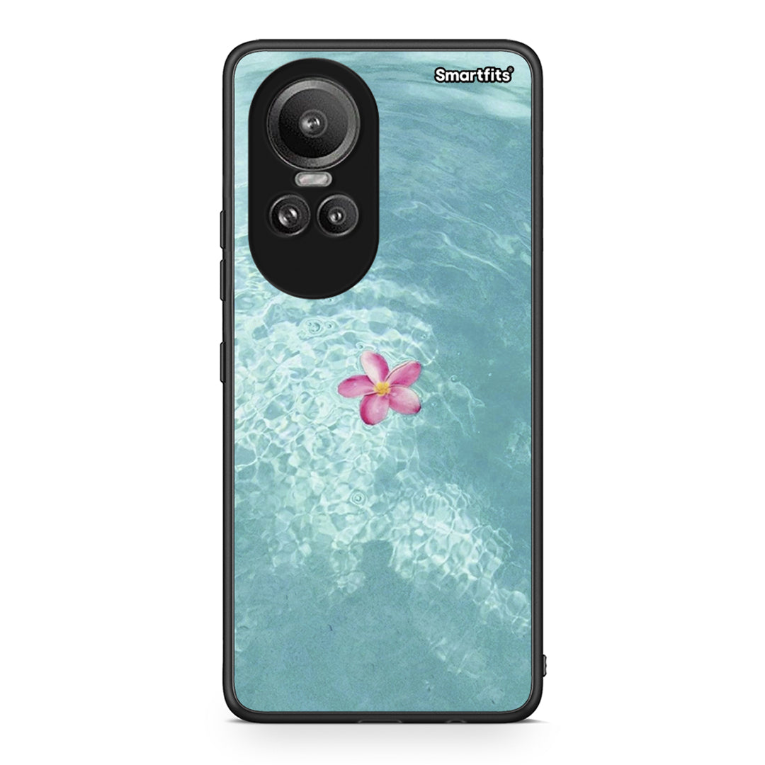 Oppo Reno10 Pro Water Flower Θήκη από τη Smartfits με σχέδιο στο πίσω μέρος και μαύρο περίβλημα | Smartphone case with colorful back and black bezels by Smartfits