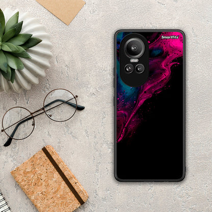 Watercolor Pink Black - Oppo Reno10 Pro θήκη