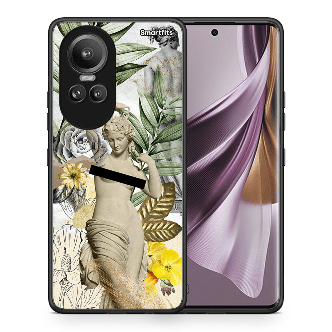 Θήκη Oppo Reno10 Pro Woman Statue από τη Smartfits με σχέδιο στο πίσω μέρος και μαύρο περίβλημα | Oppo Reno10 Pro Woman Statue case with colorful back and black bezels