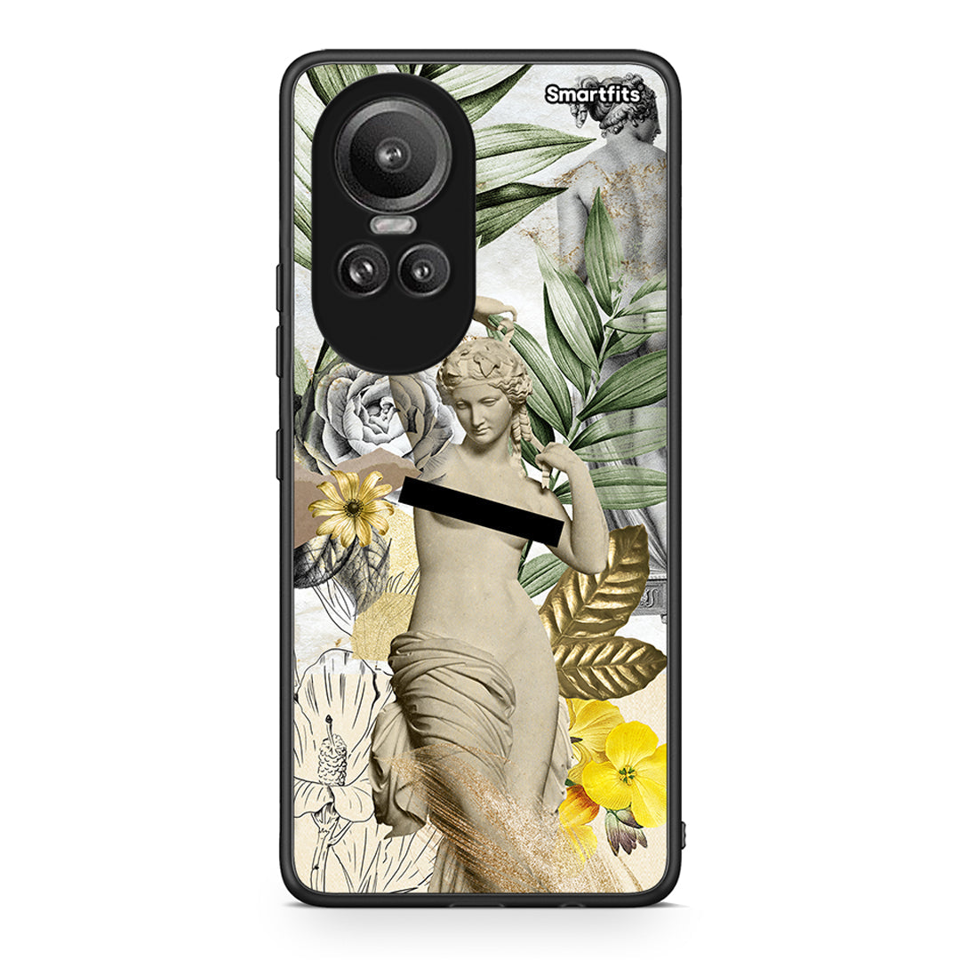 Oppo Reno10 Pro Woman Statue θήκη από τη Smartfits με σχέδιο στο πίσω μέρος και μαύρο περίβλημα | Smartphone case with colorful back and black bezels by Smartfits
